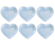 PRICES MAY VARY. Lovely Heart Shaped - Heart shape with solid clear blue color. Set in 6 dishes with classy glaze. Will be great and lovely addition for wedding, birthday, engagement, betrothal and bridal party. Dimension (Approx.) - 8*7.3*2.4cm /3.14x2.87x1in(LxWxH). These small side dishes are perfect for food sushi sauce, tomato sauce, salad soy sauce. They are stackable and space-saving. Easy to Clean - Easy to clean and care. Dishwasher & Microwave safe. Premium Ceramic – Made of premium ce Soy Dipping Sauce, Light Blue Kitchens, Apartment Needs, Blue Kitchen Decor, Birthday Party Set, Pretty Plates, Mini Bowls, Blue Party, Ceramics Projects