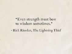 a piece of paper with an image of a quote from rick riordan on it