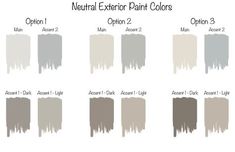 the neutral exterior paint colors in different shades