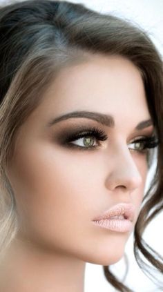 Bold Brows and Flawless Skin Makeup Tip, Nude Lips, Beauty Make-up, Braut Make-up, Makijaż Smokey Eye, Makeup Base, Eye Make, Wedding Hair And Makeup, Prom Makeup