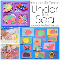 Ocean Art Projects For Kids, Art Projects For Kids Preschool, Kids Preschool Activities, Ocean Art Projects, Ocean Craft, Craft For Preschool, Art Projects For Kids