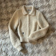 Christian Dior Ecru Wool Blend Blouson Sleeve Teddy Sweater Ivory Women's Us 2 Worn Twice, Great Condition But Sadly Too Small For Me! Measurements Pit To Pit 17" Shoulder To Shoulder 14" Length 21" Sleeve Length 29" Dior Sweater, Teddy Sweater, Downtown Outfits, Blouson Sleeve, Colorful Sweaters, Christian Dior, Sweaters & Cardigans, Wool Blend, Cashmere