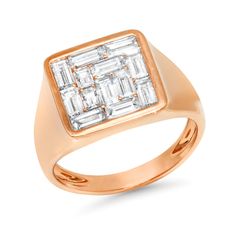 This stunning baguette diamond ring is not only a signet but it's a gorgeous statement. The stones are perfectly set and the square edge makes this chic as well as strong. Available in 14k yellow, rose, or white gold 1.23ctw diamonds Measures approximately 13mm x 13mm By Eriness Classic Octagon Diamond Ring With Baguette Diamonds, Formal Octagon Baguette Diamond Ring, White Gold Rectangular Baguette Diamond Rings, Luxury Octagon Diamond Ring With Baguette Diamonds, Luxury Octagon Baguette Diamond Ring, White Gold Octagon Diamond Ring With Baguettes, Octagon White Gold Diamond Ring With Baguette Diamonds, White Gold Octagon Diamond Ring With Baguette Diamonds, Square Cut Baguette Diamond Anniversary Ring