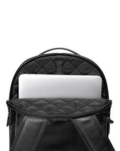 Hook & Albert Leather Backpack Luxury Business Backpack With Removable Pouch, Luxury Backpack With Removable Pouch, Luxury Leather Backpack With Zipper Pocket For On-the-go, Luxury Black Laptop Backpack, Luxury Backpack For Everyday Carry, Luxury Leather-backed Backpack For Daily Use, Luxury Backpack With Leather Backing For Daily Use, Luxury Backpack With Zipper Pocket For Daily Use, Luxury Everyday Carry Standard Backpack