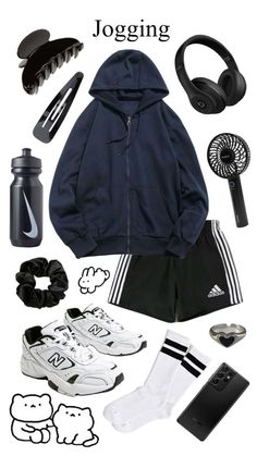 Jogging Outfit Running Aesthetic, Running Outfits For Women Aesthetic, Gym Outfits For Women Aesthetic, Aesthetic Running Outfit, Gym School Outfits, Jog Aesthetic, Running Fits Aesthetic, Gym Outfit Ideas Women, Baggy Gym Fits