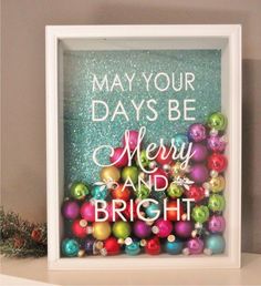 a christmas ornament with the words may your days be merry and bright