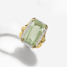 Ross-Simons - 16.00ct Prasiolite, .20ct t. w. White Topaz Bumblebee Ring, Black Enamel Over Sterling. Size 6. A ring fit for a queen (bee.) Here, a 16.00 carat emerald-cut prasiolite is framed by .20 ct. t. w. white topaz rounds and sided by cute bumblebees. Green tsavorite accents and black enamel add a rich touch to the design. Crafted in polished 18kt yellow gold over sterling silver. White and black rhodium. 1" wide. Black enamel, white topaz and prasiolite bumblebee ring. Ring Black, Black Rhodium, Queen Bee, Ring Fit, Queen Bees, White Topaz, Black Enamel, Bumble Bee, Emerald Cut