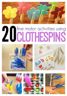 20 fine motor activities using clothespins for kids to do with their own hands