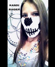 This item is available in our eBay shop !! www.KandiRager.com Lady Skeleton, Kandi Mask, Lakewood Colorado, Beaded Mask, Spooky Aesthetic, Wavy Bob Hairstyles, Wavy Bob, Rave Fashion, Wavy Bobs