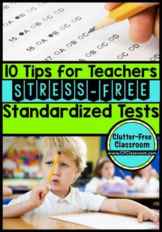 Tips for Stress-Free Standardized Testing helps teachers & students prepare for PARCC & other mandated tests. Get the kids ready without wasting valuable class time cramming in test prep. An experienced teacher shares great ideas that have worked Homework Management, Testing Treats, Test Prep Strategies, Early Childhood Education Resources, Classroom Assessment, April Activities, March Activities, Testing Strategies