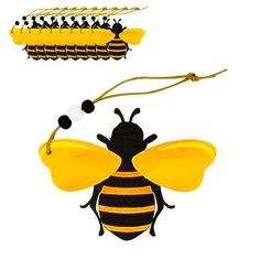 PRICES MAY VARY. Item Dimensions: Each bee for 4"L x 3.2"W, approximately 0.2" deep solid wood, so cute. Package: 20 x bee ornaments. Ideal gift for gardeners, friends, colleagues, neighbors, bulk party decorations Premium Material : Double-Printed Bee Ornaments. Made of high quality solid wood. Durable, bright colors, they can accompany you for a long long time Adorable Ornaments: Lifelike design, vivid pattern, multi-purpose, you can use them to decorate your home room and garden, or you can c Bee Ornaments, Bumble Bee Decorations, Bee Sign, Unique Party Favors, Bee Party, Christmas Festival, Tree Tree, Bumble Bees, Spring Summer Decor