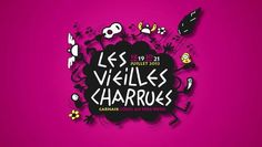 the poster for les vieilles charrous is shown in black and white