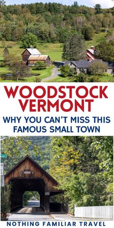 the cover of woodstock vermont, which is featured in an article about what it's like to live