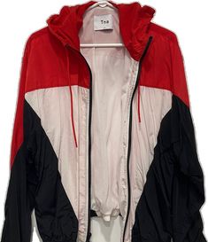 Aritzia Jacket, White Windbreaker, Aritzia Tna, Black Red, Black And Red, Jackets & Coats, Black White, Black And White, Collage