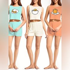 Sanrio Favorite Lazy Egg On A Soft And Comfortable Pajama Set. Choose What Color And Design You Would Like. Sanrio Pyjama, Sanrio Pajamas, Pompompurin Pajama Set, Egg Gudetama, Sanario Pajamas, Gudetama Shirt, Lazy Egg Gudetama, Lazy Egg, Comfortable Pajamas