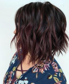 Grey Balayage, Dimensional Highlights, Kort Bob, Purple Balayage, Balayage Short, Dark Purple Hair, Balayage Bob, Blonde Balayage Highlights, Short Ombre Hair