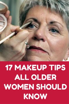 17 Makeup Tips All Older Women Should Know About (Slideshow) Makeup Tips For Older Women, Makeup For Older Women, Makeup Tip, Facial Makeup, Beauty Make-up, Health And Beauty Tips, Makeup Revolution, Makeup Trends, Beauty Secrets