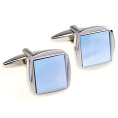 Romance Love Light Blue Shell Square Cufflinks Blue Shell, Prom Looks, Love Light, Cuff Links, Love And Light, Cufflinks, Shells