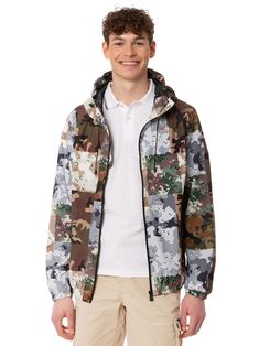 Man hooded jacketCamouflage all over printWaterproofThermo-taped closureComposition: 100% Polyester | MC2 Saint Barth Men's Man Hooded Jacket in Green | SS22 Saint Barth, Camouflage Print, Hooded Jacket, Military Jacket, Camouflage, Bomber Jacket, Coats Jackets, Man Shop, Green