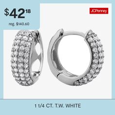 Bead Type: Cubic Zirconia# Pieces In Set: 1 PairFeatures: Huggie, Quick ShipEarring Back: HingedSetting: ProngShape: RoundStone Cut: RoundStone Millimeter Measurement: 1.25 Mm LengthMetal Color: WhiteEarring Length: 15mmEarring Width: 4.8mmRounded Carat Weight: 1 1/4 Ct. T.w.Care: Wipe CleanStone Type: 92 Cubic ZirconiaEarrings Style: Hoop EarringsMetal: Sterling SilverCountry of Origin: Imported White Cubic Zirconia Hypoallergenic Hoop Earrings, White Hypoallergenic Cubic Zirconia Hoop Earrings, Hypoallergenic White Cubic Zirconia Hoop Earrings, Small Hoop Earrings In White Cubic Zirconia, White Round Hoop Earrings With Lever Back, Small Hoop White Cubic Zirconia Earrings, White Small Hoop Huggie Earrings With Prong Setting, White Cubic Zirconia Small Hoop Earrings, White Huggie Earrings With Prong Setting