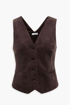 Shop on-sale IRIS & INK Thelma cotton-corduroy vest for Woman. Browse the best deals from IRIS & INK and luxury fashion at The Outnet. Thrift Inspiration, Clothing Png, Corduroy Vest, Corduroy Top, Ideal Closet, Denim Trench Coat, Vest Outfit, Clothing Design Sketches, Brown Vest