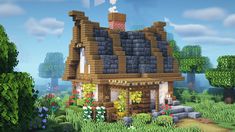 Minecraft Small House, Minecraft Storage, Minecraft Medieval House, Minecraft Starter House, Minecraft Houses Survival, Medieval House