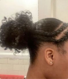 Two Braids Into Bun Natural Hair, Hairstyles For Short Hair Natural Hair, Braids Into Ponytail Natural Hair, Blackhairstyles Natural, Curly Braided Hairstyles, Modern Waterfall, Waterfall Braids, Basketball Hairstyles