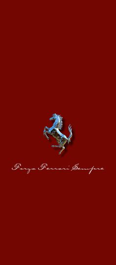 a red background with a blue horse on it's back and the words ray bannister written in white