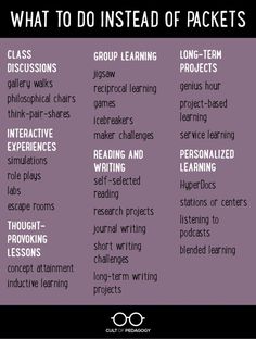 what to do instead of packets for teaching in english and chinese language, as well as other words