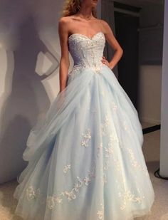 Blue sweetheart neck tulle lace aaplique long prom dresses, blue evening dresses,PD221599 on Storenvy Light Blue Quinceanera Dresses, Blue Tulle Prom Dress, Blue Wedding Dress, Prom Dress Blue, Blue Evening Dress, Dress Websites, Quinceanera Dresses Blue, Wedding Dresses Cinderella, Cinderella Wedding