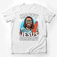 Embrace your casual style and love for the waves with our unique Surfer Jesus T-Shirt! Perfect for anyone who combines a sense of humor with their spirituality, this shirt features a fun graphic of Jesus holding a surfboard, ready to tackle the waves. Made with high-quality materials, it's perfect for a beach day or a casual outing. Gift this cool and quirky tee to a friend who loves surfing or enjoys humorous religious wear! Custom graphic T-Shirt.Customize your color White Surfing Shirt With Graphic Print, White Graphic Print Surfing Shirt, Surfing Short Sleeve T-shirt With Sublimation Print, Surfing Crew Neck T-shirt With Sublimation Print, Sublimation Print Crew Neck T-shirt For Surfing, Crew Neck T-shirt With Sublimation Print For Surfing, White Pre-shrunk T-shirt For Surfing, Funny Beach T-shirt With Print, Casual Surfing T-shirt With Custom Print