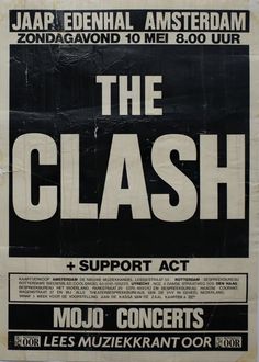 the clash concert poster from 1970