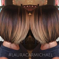 Bob Balayage Hair, Balage Hair, Bob Balayage, Easy Work, Highlights Brown Hair, Work Hairstyles, Hair Color And Cut