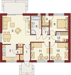 the floor plan of an apartment with two bedroom and one bathroom, including a living room