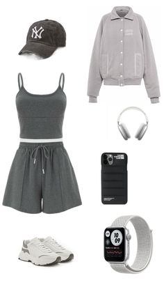 Ootd Shorts, Airport Fashion Kpop, Fitness Wear Outfits, Cute Skirt Outfits, Korean Fashion Dress, Lazy Outfits, Vibe Clothes, Shorts Pants, Cute Everyday Outfits