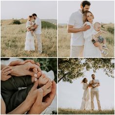 a collage of people holding their babies