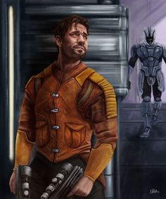 Knights Of The Old Republic Art, Star Wars Knights Of The Old Republic, Carth Onasi, Star Wars Kotor, Knights Of The Old Republic, Old Republic, Art Men, Famous Actors