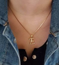 Gold Initial Necklace, Letter Necklace With Simple 1mm Box Chain, Initial Minimalist Necklace, Lifetime Replacement Guarantee #14kGoldJewelry #GoldInitial #GoldInitialChain #InitialNecklace #InitialOnChain #ChainWithInitial #InitialChainGold #14kGoldInitial #14kGoldLetter #PuertoRico Elegant Initial Necklace With Box Chain As Gift, Minimalist Box Chain Initial Necklace As Gift, Simple Box Chain Jewelry Gift, Simple Box Chain Jewelry For Gift, Initial Pendant Necklace With Box Chain As Gift, Initial Pendant Necklace On Box Chain For Gifts, Gift Initial Pendant Necklace With Box Chain, Gift Initial Pendant Necklace On Box Chain, Gift Pendant Initial Necklace With Box Chain