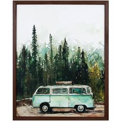 an art print with the words you're not young man in front of a van