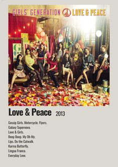 girls generation love and peace 2013 tour poster