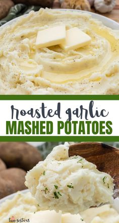 mashed potatoes with butter and parmesan cheese are the perfect side dish for thanksgiving dinner