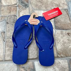 New Condition Size 11/12 Women 9/10 Men Casual Blue Non-slip Flip Flops, Blue Non-slip Slip-on Flip Flops, Casual Non-slip Blue Flip Flops, Blue Non-slip Casual Flip Flops, Blue Round Toe Flip Flops For Swimming, Blue Cushioned Flip Flops For Swimming, Blue Slippers, Shoes Brand, Shoe Brands