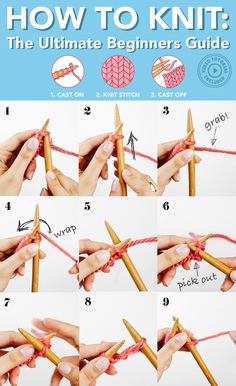 how to knit the ultimate beginner's guide - step by step instructions for knitting