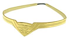 a gold choker with an arrow on the front and bottom, is shown against a white background