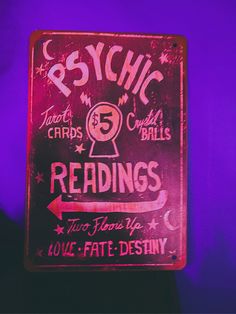 #witch #witchythings #purple #pink #psychic Purple Psychic Aesthetic, Pink Psychic Aesthetic, Hot Pink Witch Aesthetic, Psychic Shop Aesthetic, Psychic Aesthetic, Midnight Circus, Southern Gothic Aesthetic, Pink Witch