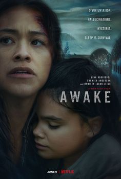 the poster for awake starring an adult and child