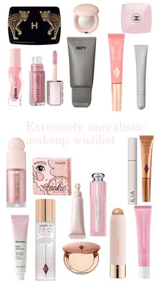 Very skibidi Pink Aesthetic Makeup, Unrealistic Wishlist, Makeup Wishlist, Makeup Help, Face Makeup Tips, Makeup Needs, Makeup To Buy