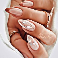 Cute Nail Designs Fall Nails Design, Subtle Nails, Pretty Nail Art Designs, Oval Nails, Autumn Nails, Heart Nails, Fall Nail, Classy Nails, Fall Nail Designs