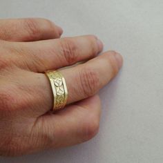 Unique Engraved 14K / 18K Solid Gold Signet Ring for Men and Women, Wide Floral Signet Ring Handmade of Yellow / White / Rose Gold. Shaped as a classic rectangle signet ring with simple straight edges and engraved with beautiful floral pattern. It combines basic simple elements that make a complex interesting pattern. This ring is very unique and has a strong presence, it captures a flowing pattern within a geometric frame. It is made by hand out of wax inspired by the endless beauty of nature. Rectangle Signet Ring, Flowing Pattern, Engraved Signet Ring, Geometric Frame, Gold Signet Ring, Straight Edges, Ring For Men, White Rose Gold, Ring Handmade