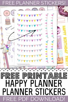 the free printable happy planner stickers are on sale